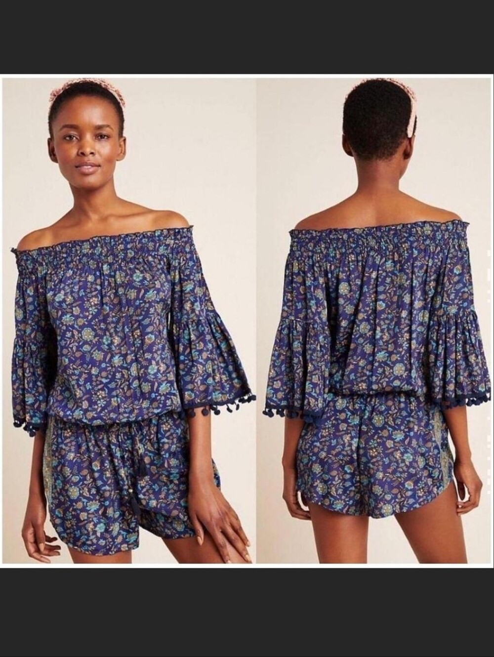 Anthropologie RAGA Mazo Off Shoulder Romper